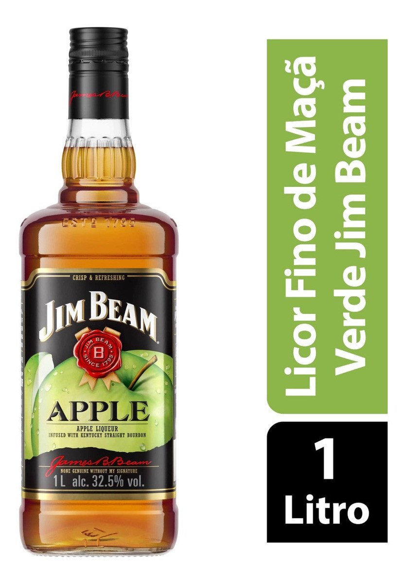 WHISKY JIM BEAM APPLE LITRO UND 