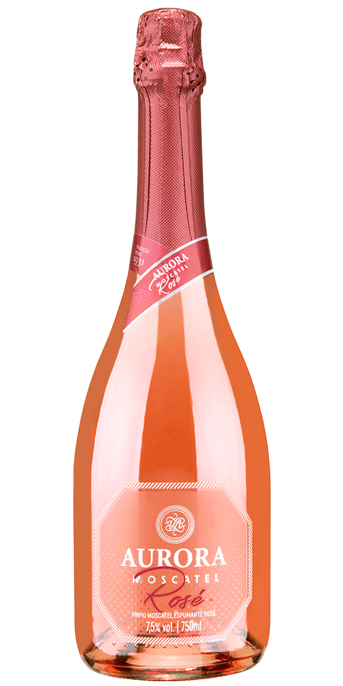 ESPUMANTE AURORA ROSE MOSCATEL 750ML UND 
