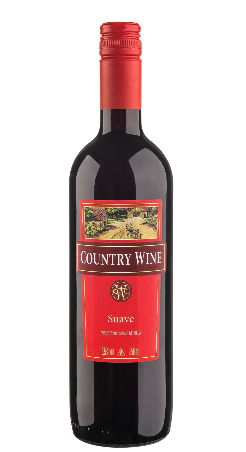 VINHO COUNTRY WINE TINTO SUAVE 750ML UND 