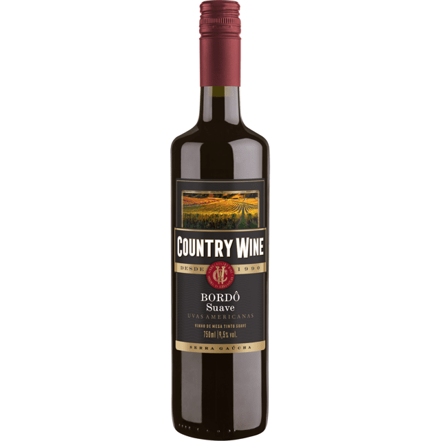 VINHO COUNTRY WINE BORDO SUAVE 1L UND 