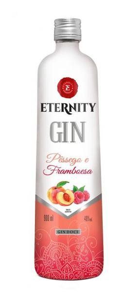 GIN ETERNITY PESSEGO E FRAMBOESA VIDRO 900ML