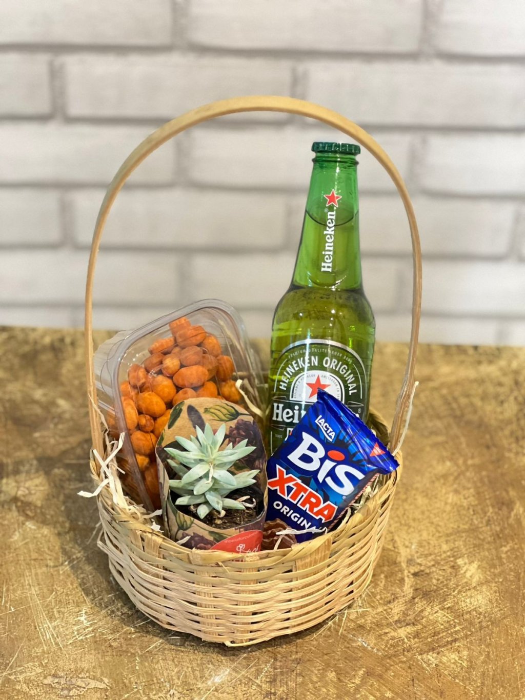 Mini Cesta com cerveja