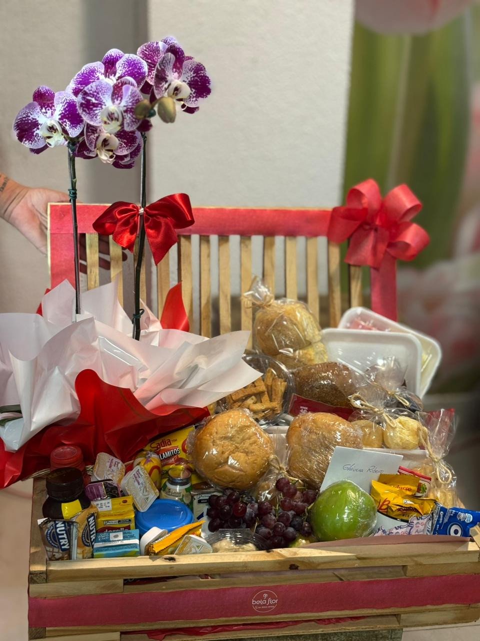 Cesta Bless com Orquidea