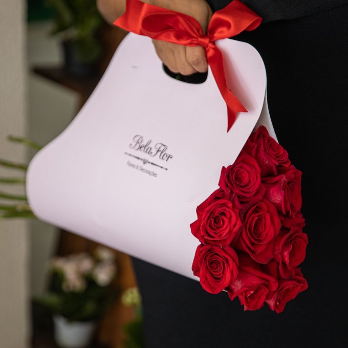 Sac à Fleurs com Rosas vermelhas