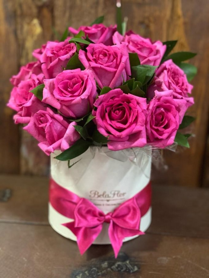 Bac à Fleurs com Rosas Pink