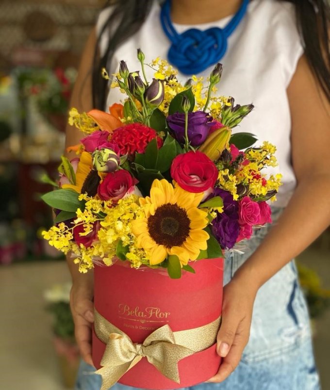 Bac à Fleurs com mix de Flores Nobres