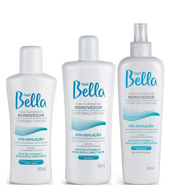 DEPIL BELLA ÓLEO HIDRATANTE REMOVEDOR CORPORAL E FACIAL