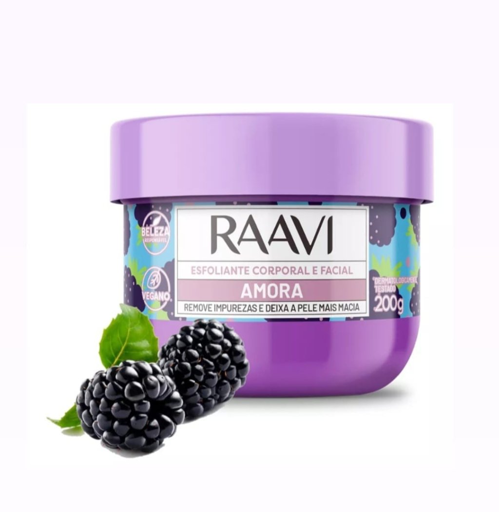 RAAVI ESFOLIANTE CORPORAL E FACIAL AMORA 200G