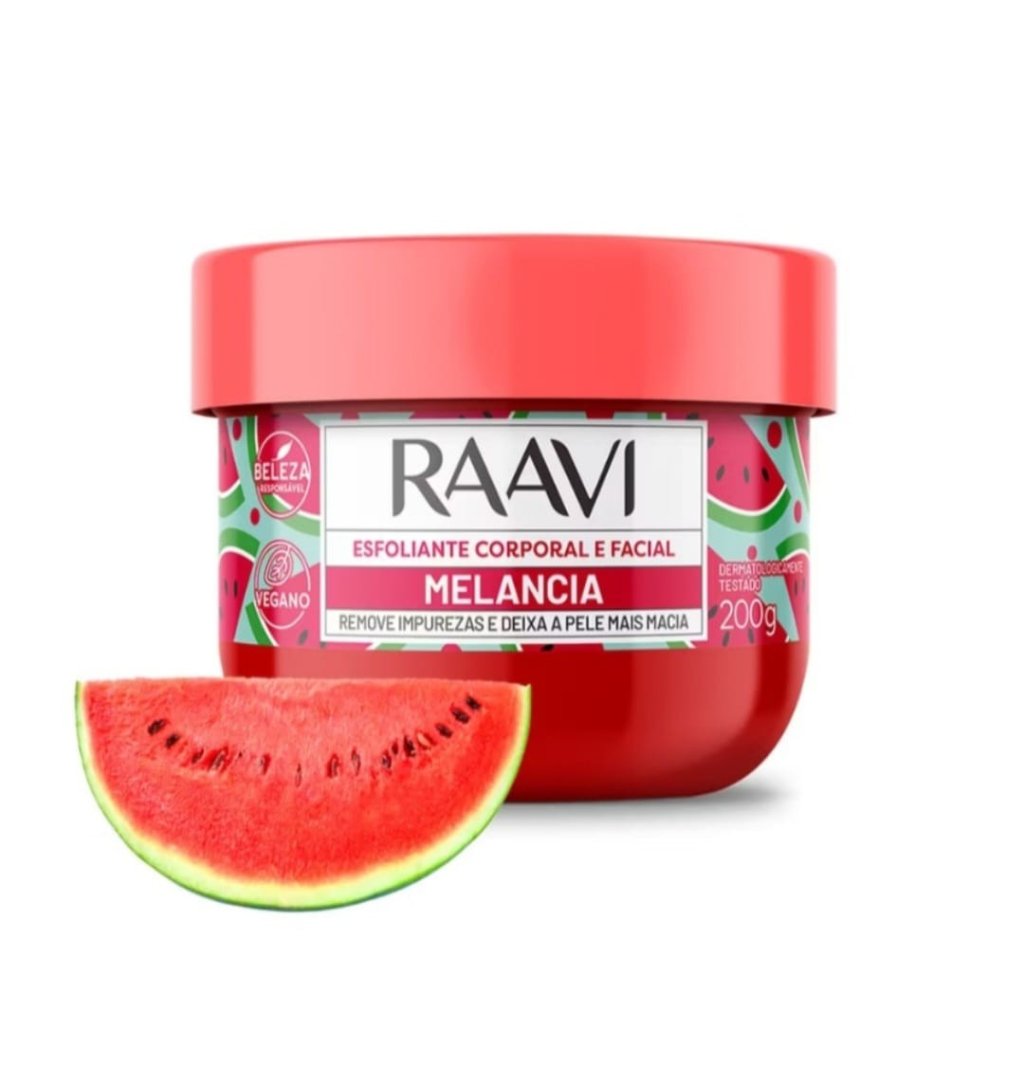 RAAVI ESFOLIANTE CORPORAL E FACIAL MELANCIA 200G