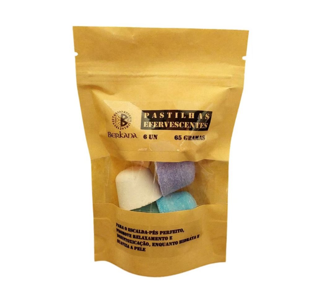 PASTILHAS EFERVESCENTES PARA ESCALDA-PÉS BERKANA 06 UNID