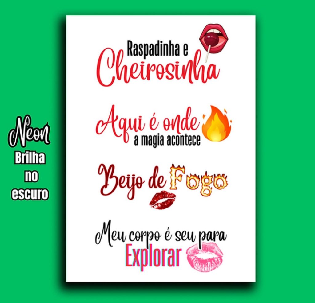 TATUAGEM ÍNTIMA TEMPORÁRIA NEON NG022