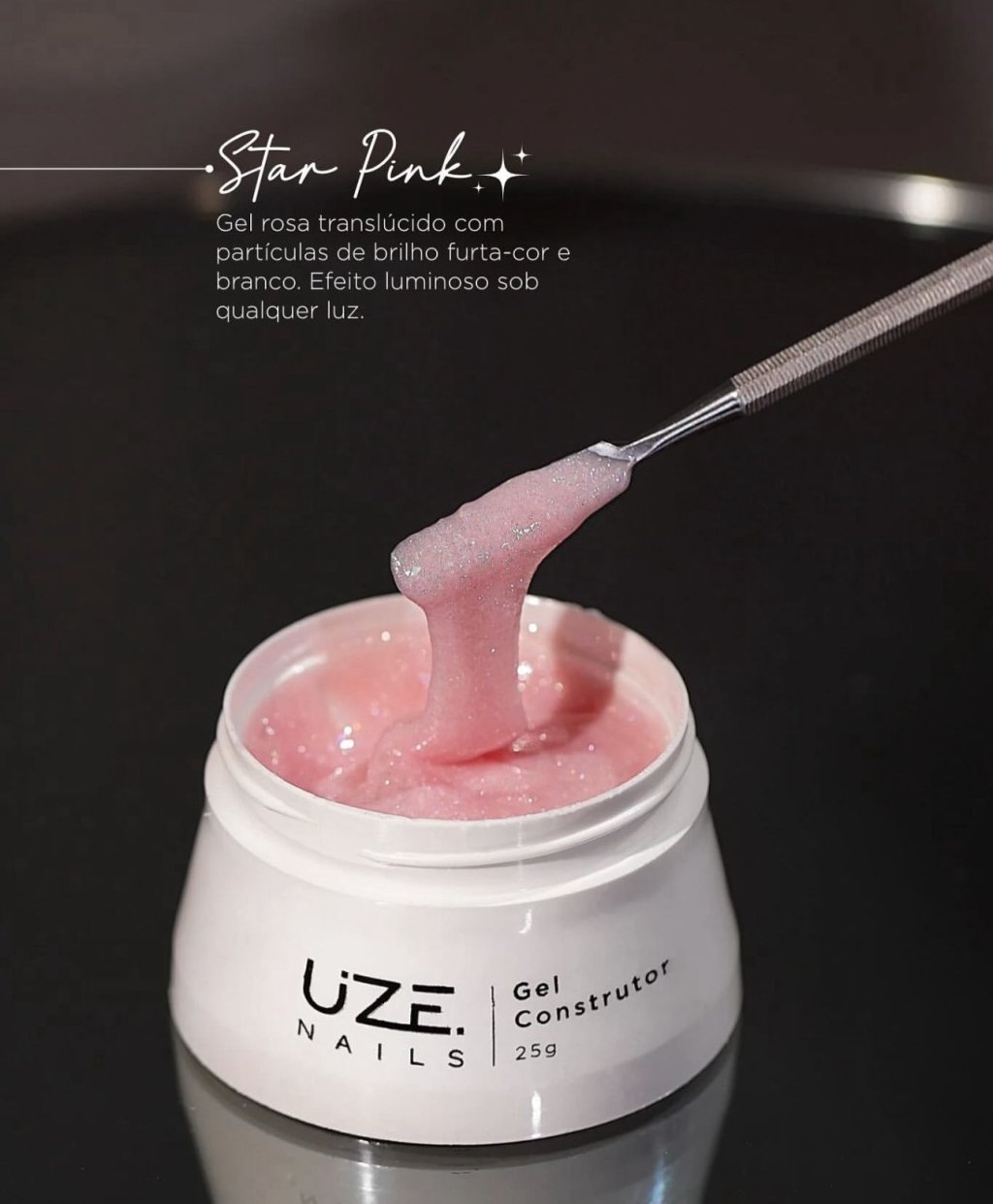 GEL UZE NAILS LUMINOUS STAR PINK 25G