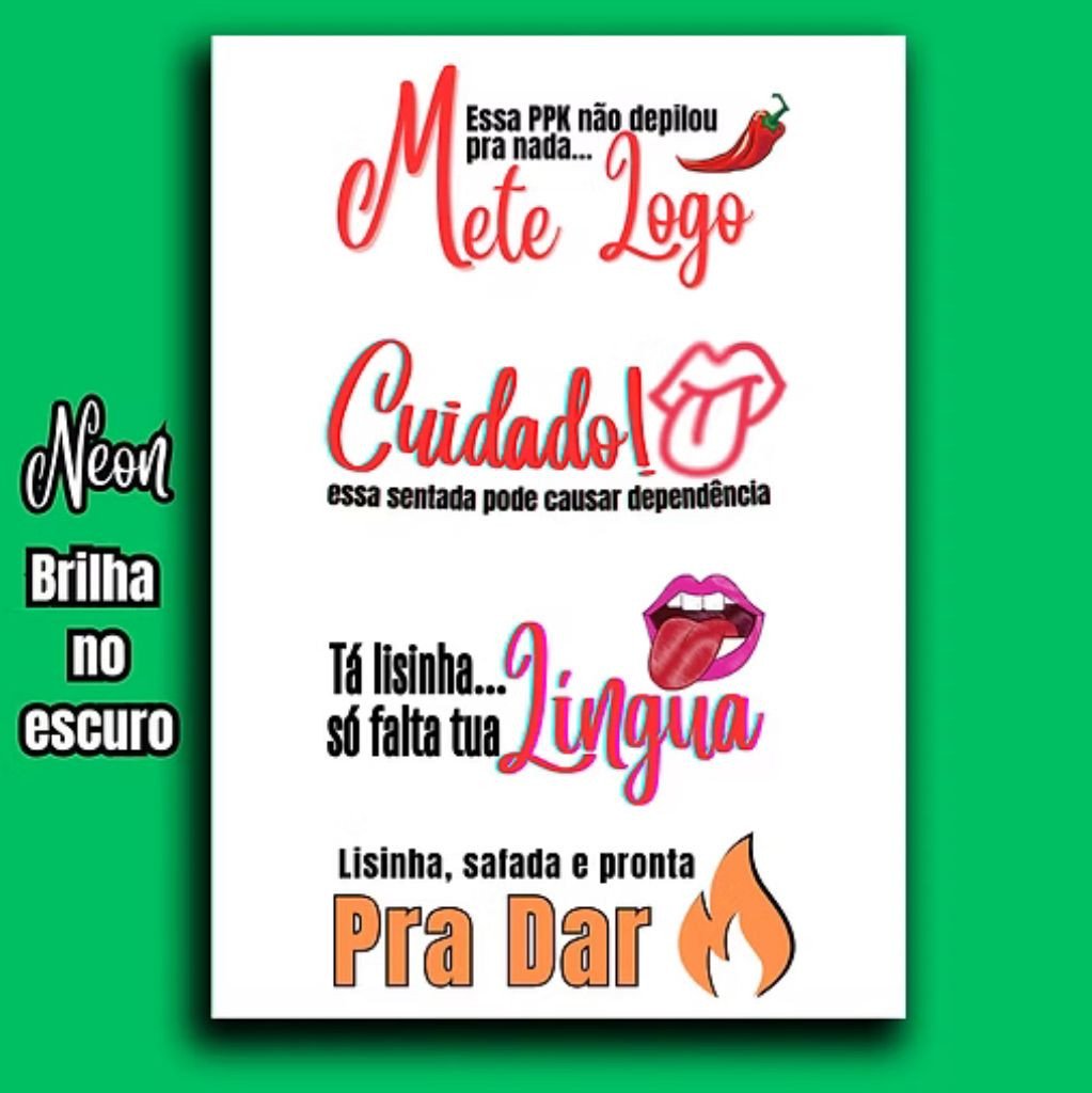TATUAGEM ÍNTIMA TEMPORÁRIA NEON NG026