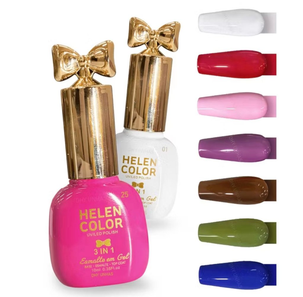 ESMALTES HELEN COLOR 3 EM 1 COLEÇÃO LACINHO 10ML