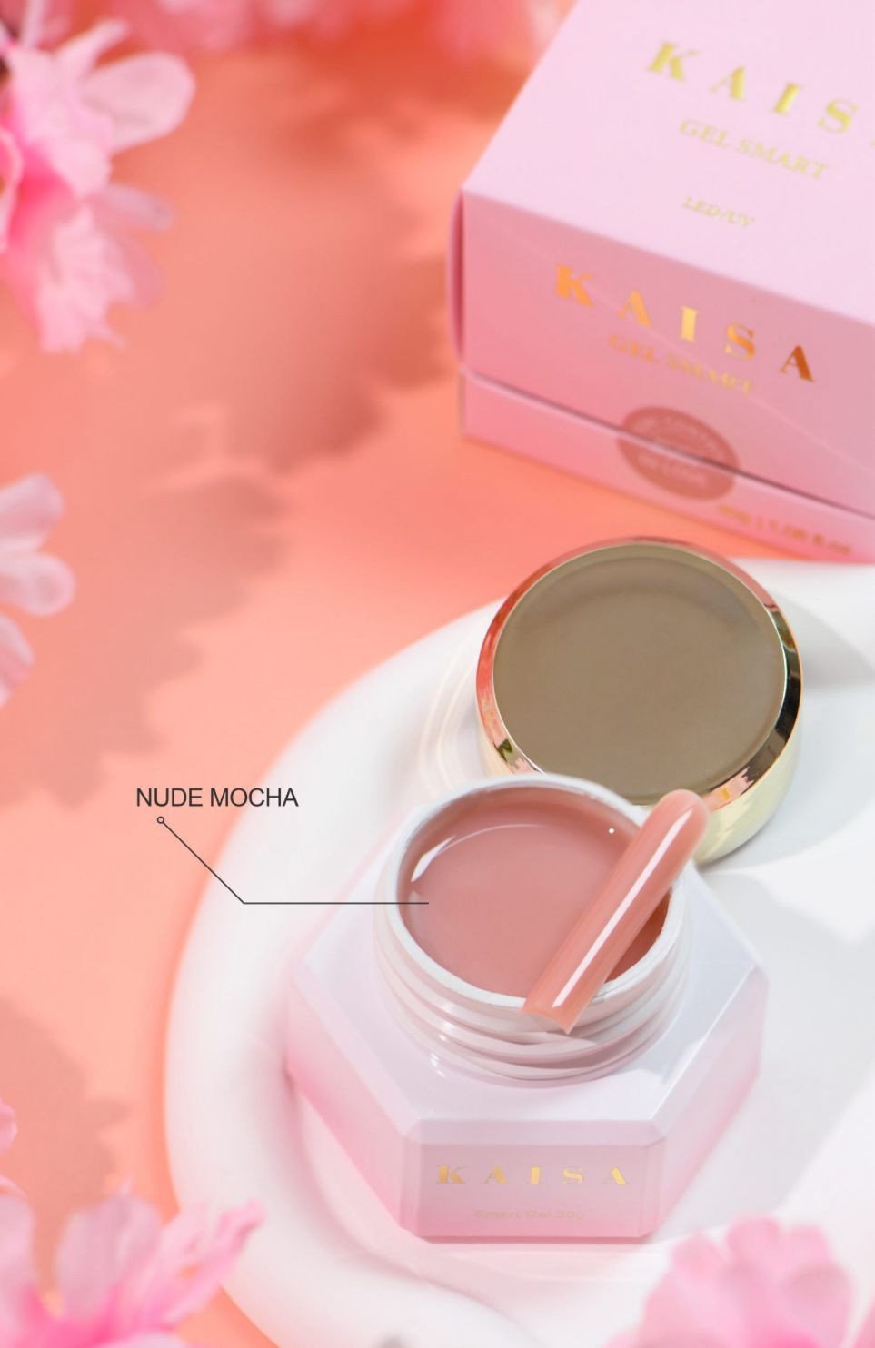 GEL KAISA SMART NUDE MOCHA - GEL CONSTRUTOR SEMI CONTROL SEM PREPARADORES