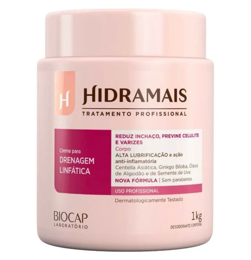 HIDRAMAIS CREME PARA MASSAGEM DRENAGEM LINFÁTICA 1KG