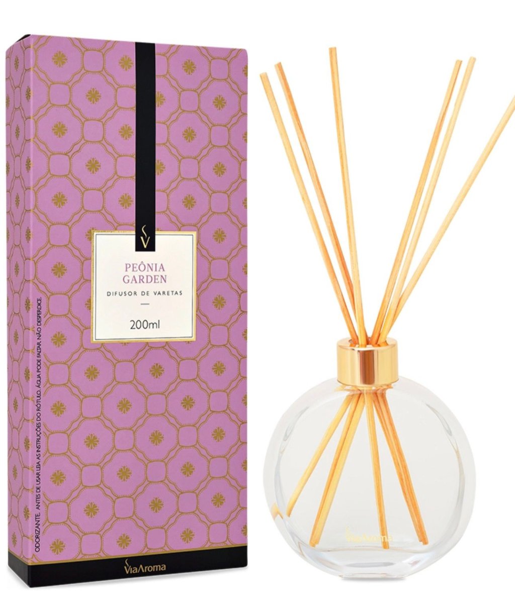 DIFUSOR DE VARETAS PEÔNIA GARDEN VIA AROMA 200ML