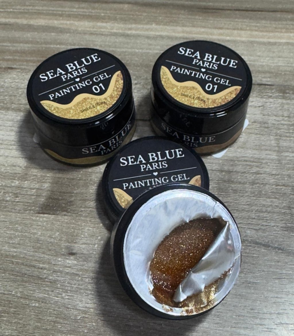 GEL PAINT SEA BLUE DOURADO 5ML