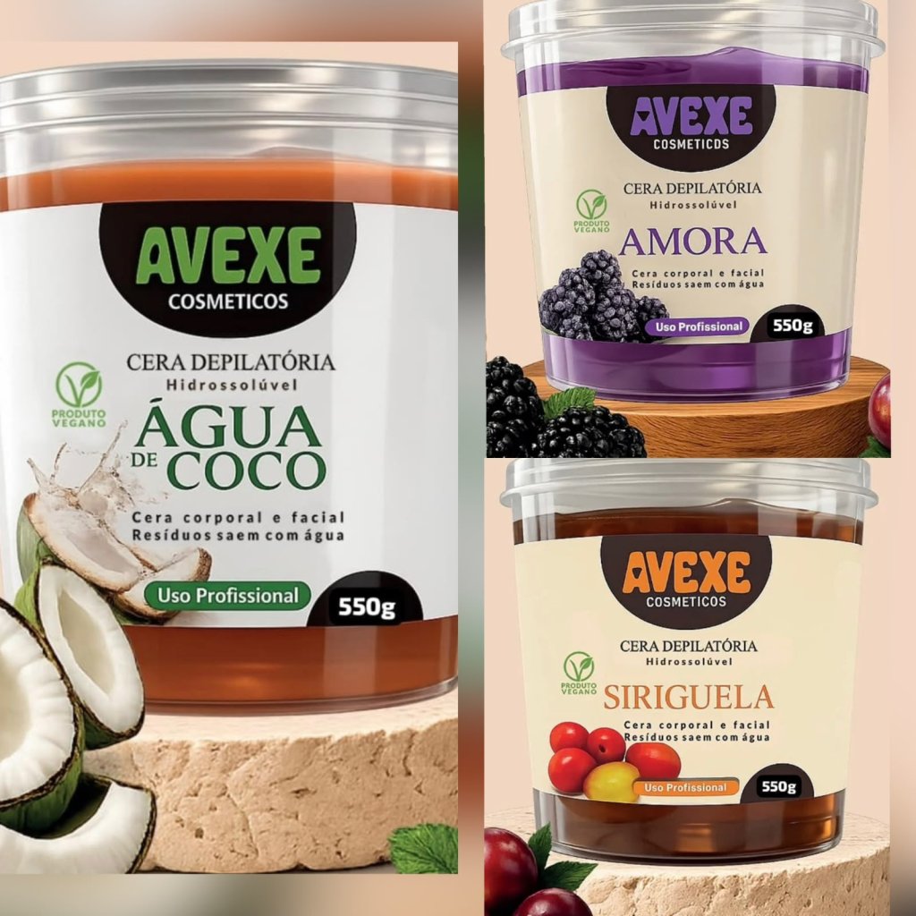 AVEXE COSMÉTICOS CERA DEPILATÓRIA HIDROSSOLÚVEL