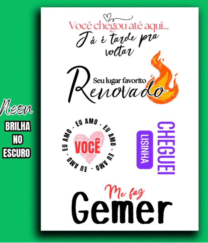 TATUAGEM ÍNTIMA TEMPORÁRIA NEON NG2028