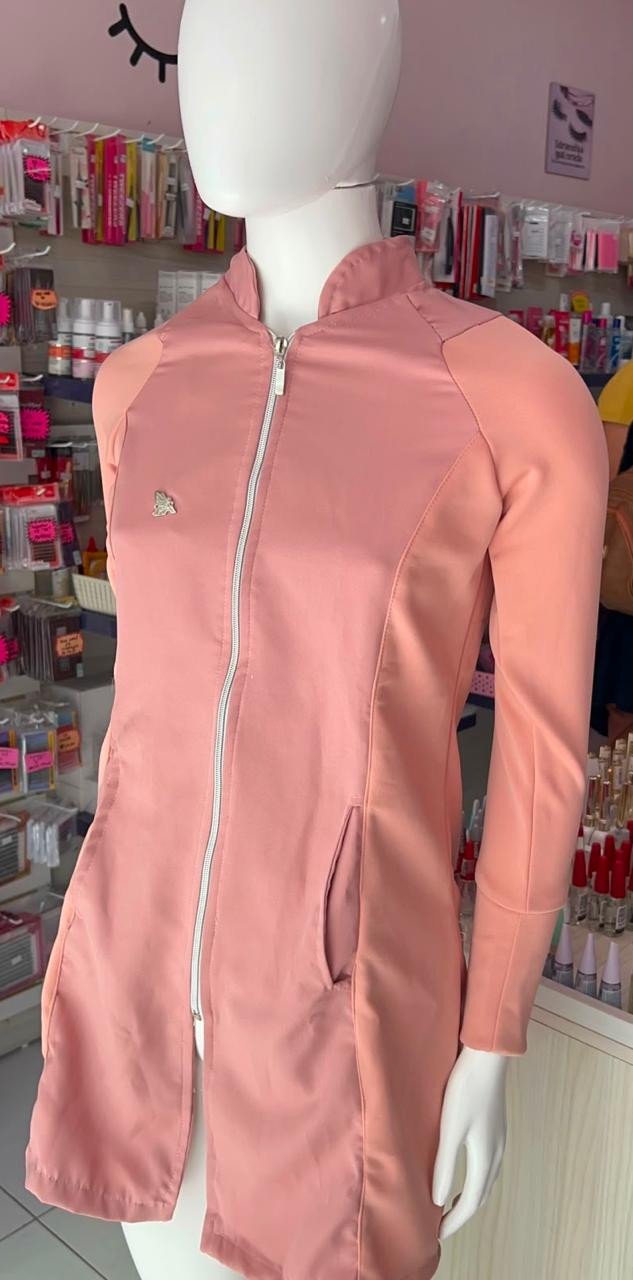 JALECO AIDÊ MANGA LONGA DUO COLOR SLIM ROSÉ