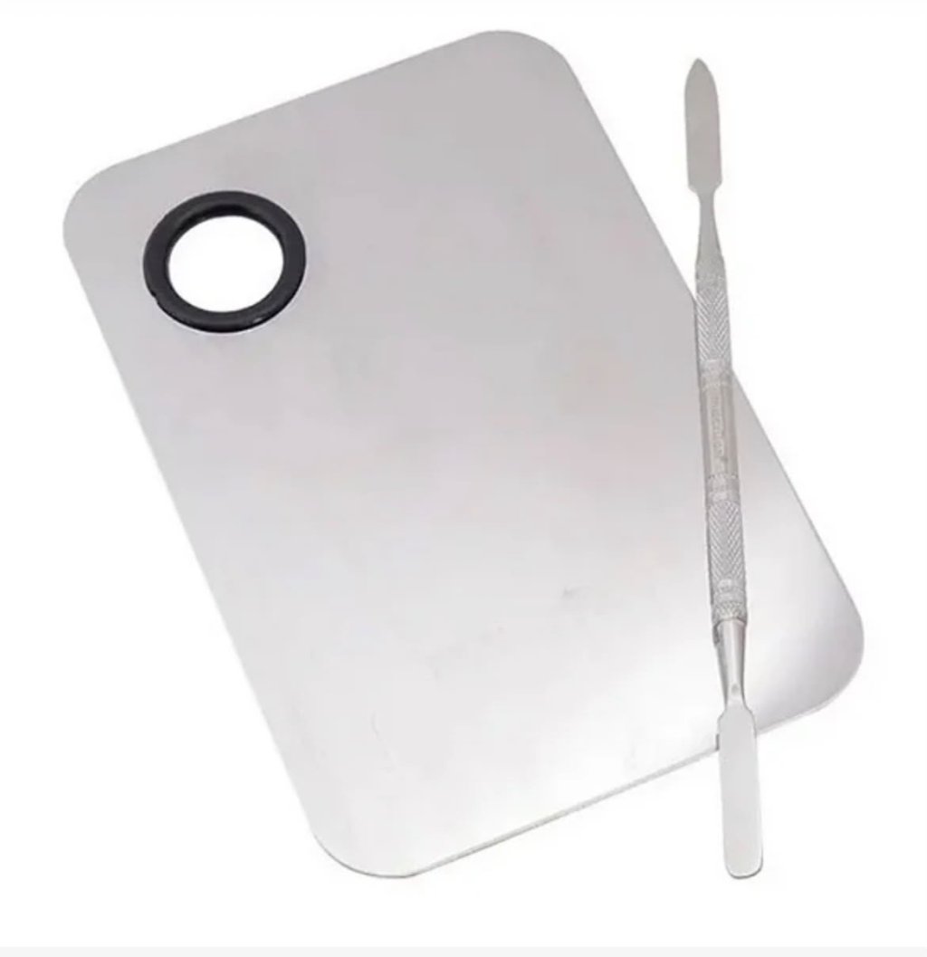 PLACA COM ESPÁTULA PARA MISTURAS DE GEL