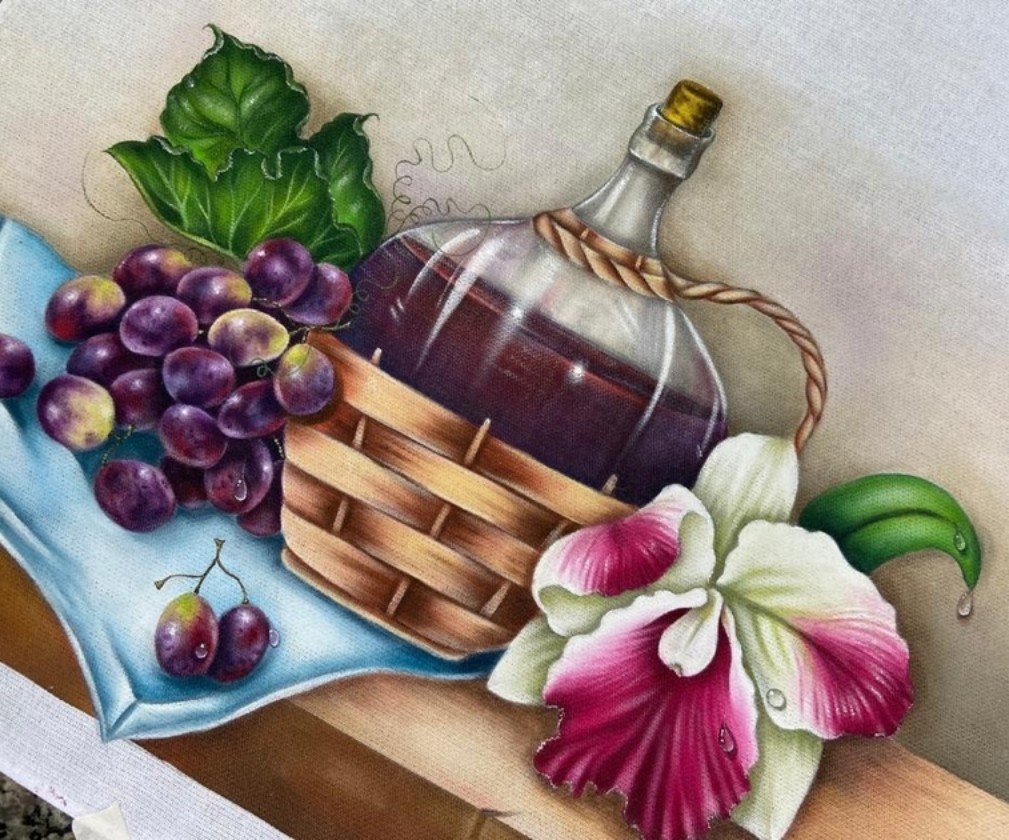  Projeto on-line orquídeas com garrafão e uvas
