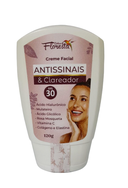 CREME FACIAL ANTISSINAIS & CLAREADOR (120g)