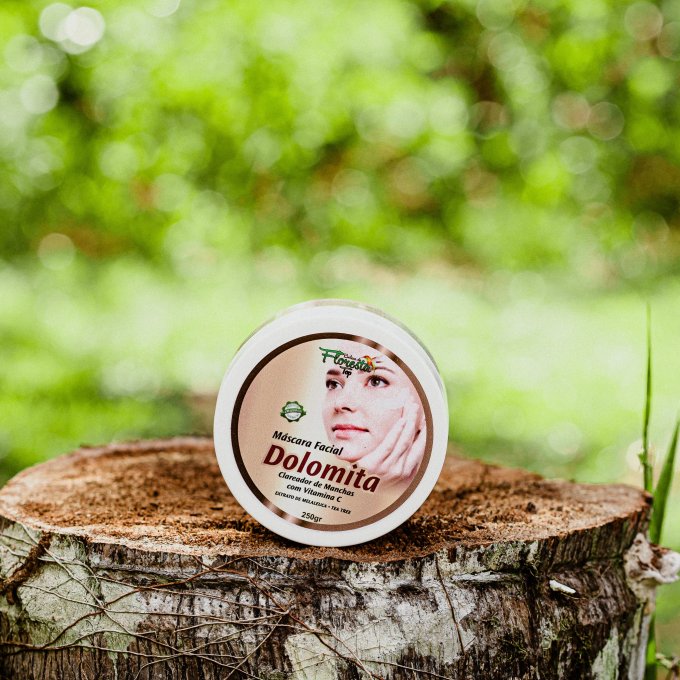 MASCARA FACIAL DE DOLOMITA COM VITAMINA C - 250gr 