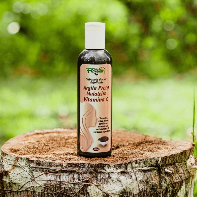 SABONETE FACIAL ESFOLIANTE - ARGILA PRETA E MULATEIRO 250ml