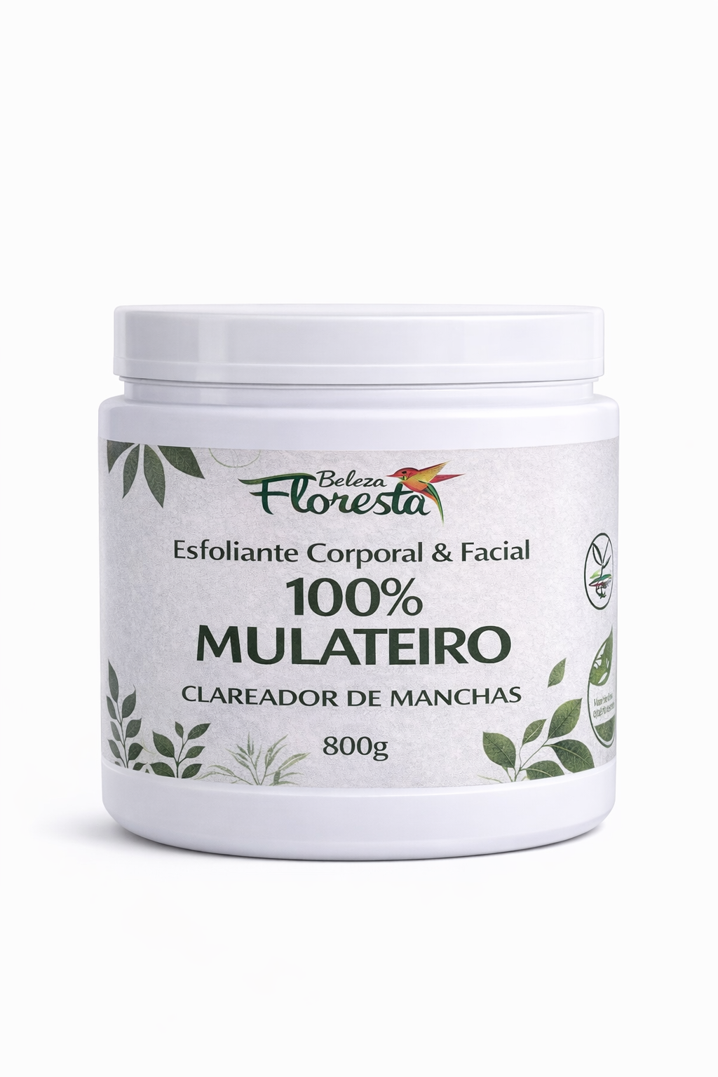 🌿 Esfoliante Corporal & Facial 100% Mulateiro  Clareador de Manchas 800gr 