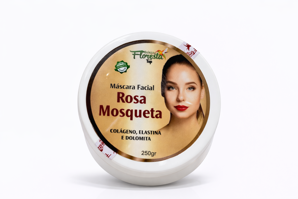 MASCARA FACIAL ROSA MOSQUETA - COLAGENO, ELASTINA E DOLOMITA 250g