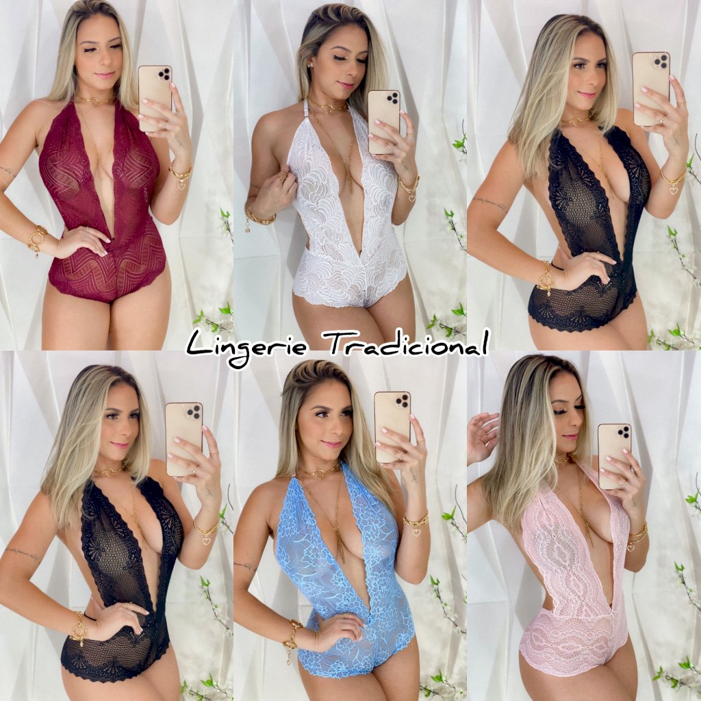 Lingerie tradicional (forro apenas na calcinha )