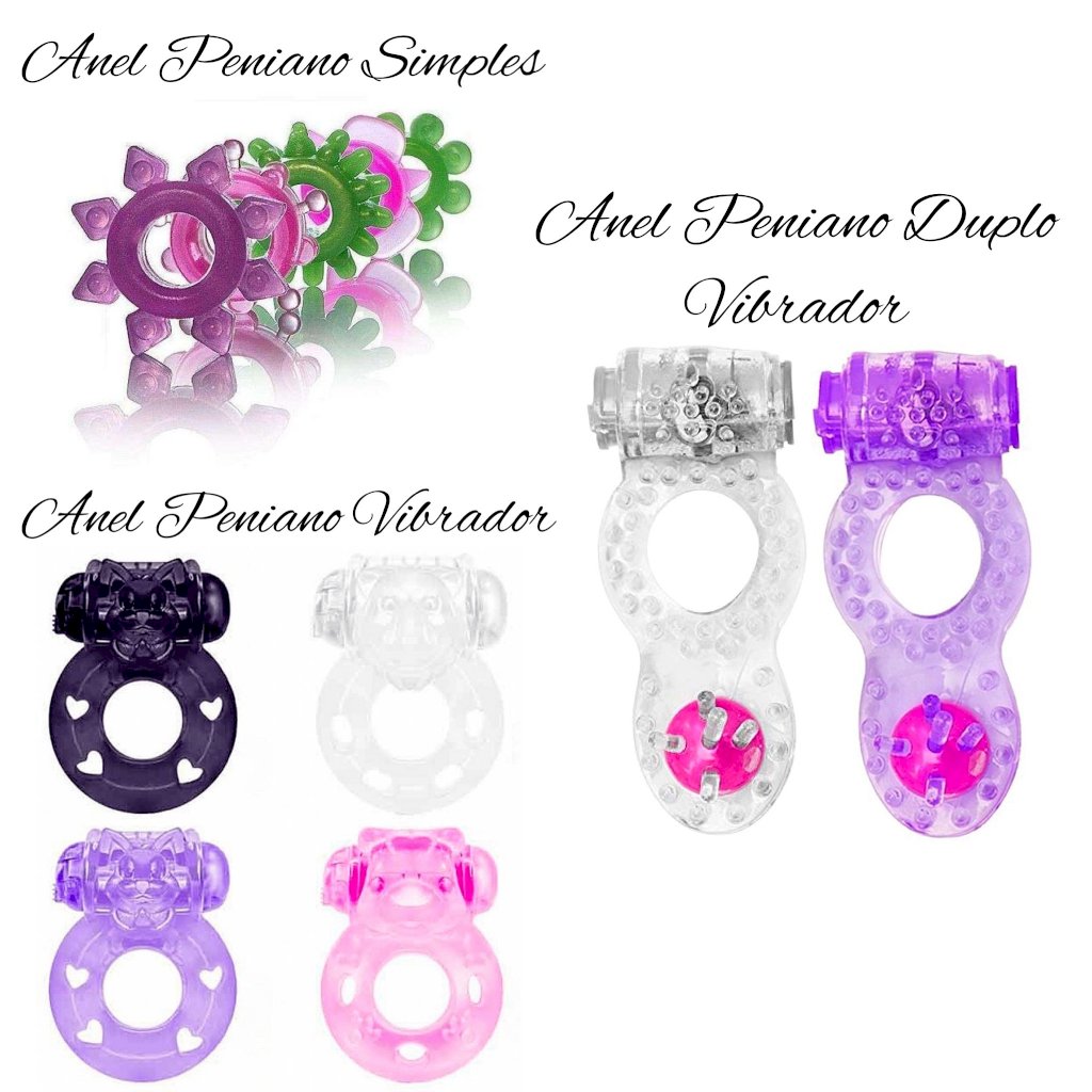 Anel Peniano Vibrador / Anel Peniano Duplo Vibrador / Anel Peniano Simples