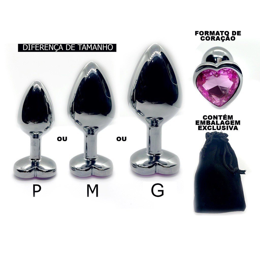 Plug Anal de Metal - Coração
