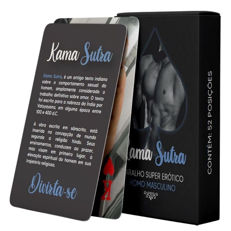 baralho kama sutra super erótico gay ou Lésbica 55 cartas copag