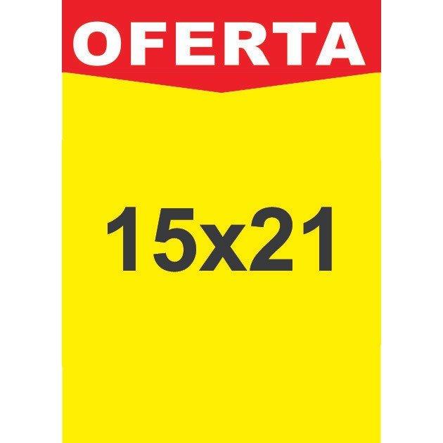 ￼100 Cartaz Oferta SULFITE Supermercado A5 15x21cm