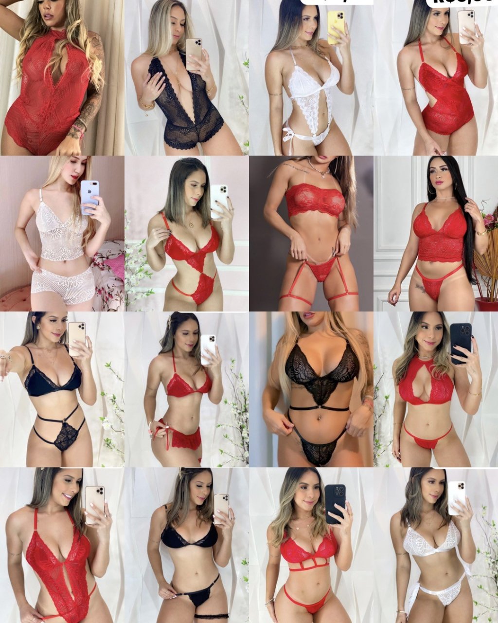 Kit com 10 Lingeries da foto modelo e cores surtidos 