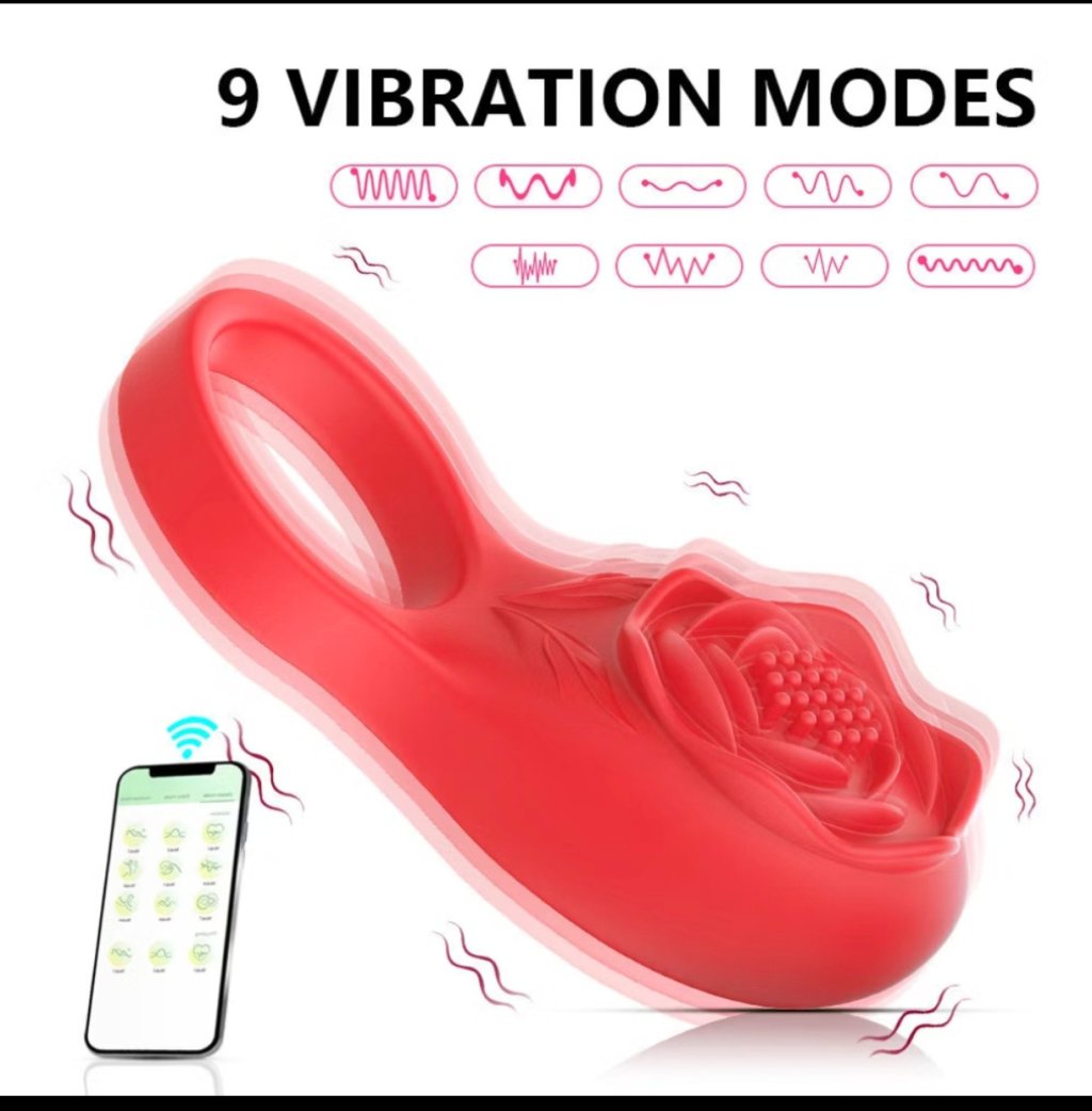 Vibrador Anel Peniano de Luxo 9 Vibrações