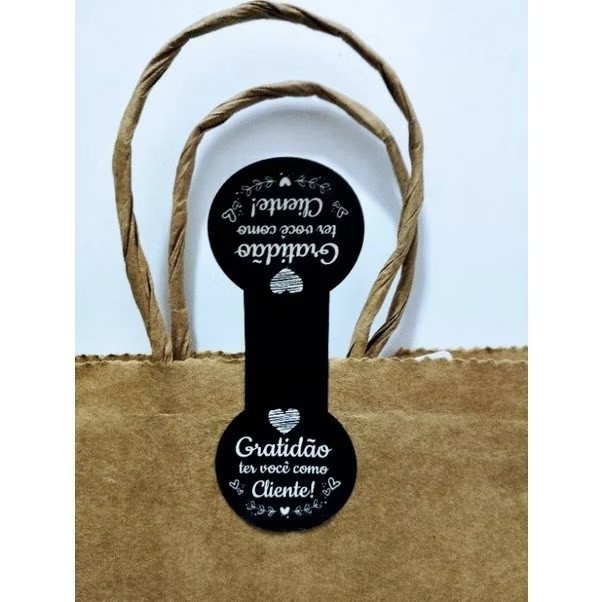 Etiqueta Adesiva Lacre Com Mensagem de Gratidão