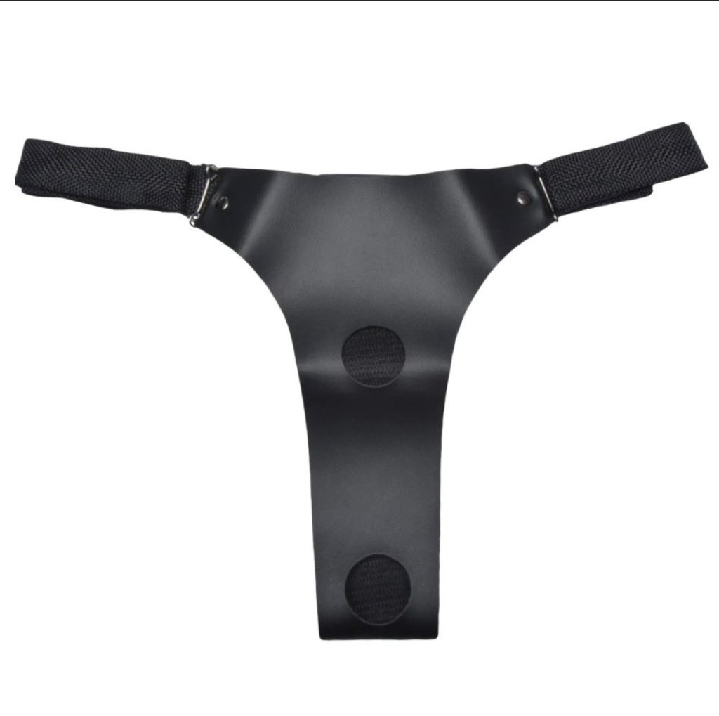 Cinta Peniana Preta Com Furo Duplo