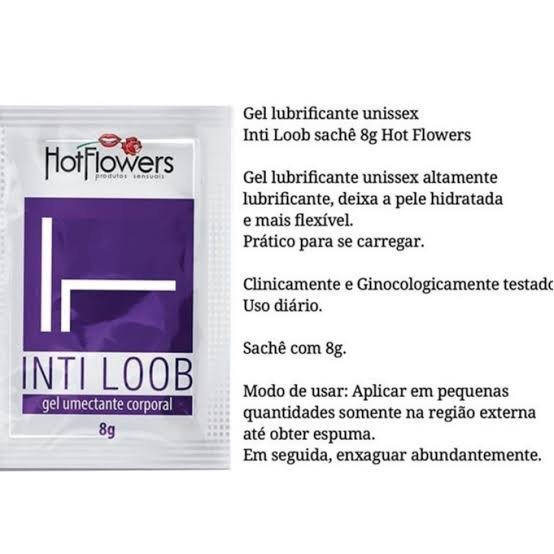 Gel lubrificante unissex Inti Loob sachê 8g Hot Flowers