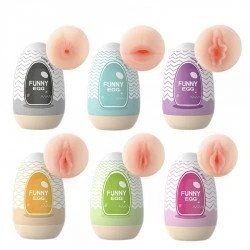 Funny Egg Masturbador Masculino Formato Vagina, Anus ou Boca em Cyberskin