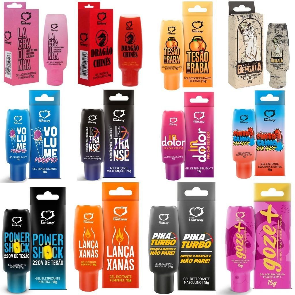 Lubrificantes 15ml Famosos da Sexy Fantasy