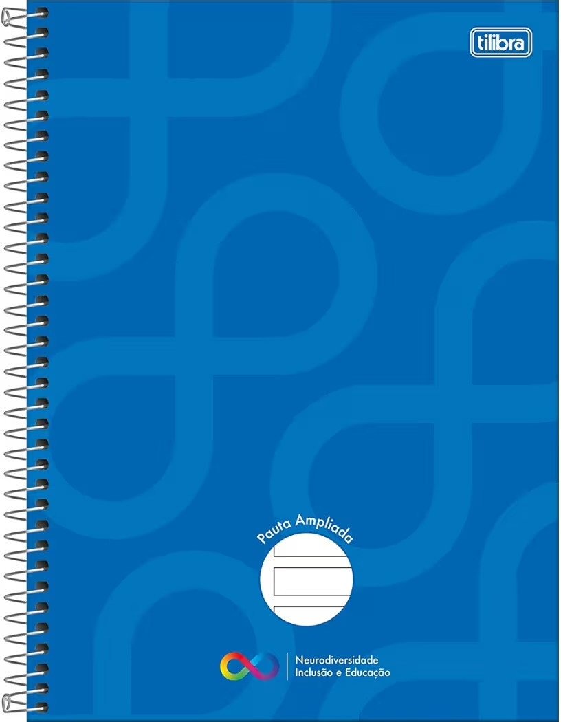 Caderno Pauta Ampliada Tilibra Neuro – 80 Folhas | Azul Claro