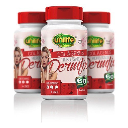 COLÁGENUS HIDROLISADO DERUFIX  UNILIFE - 60 cáps.