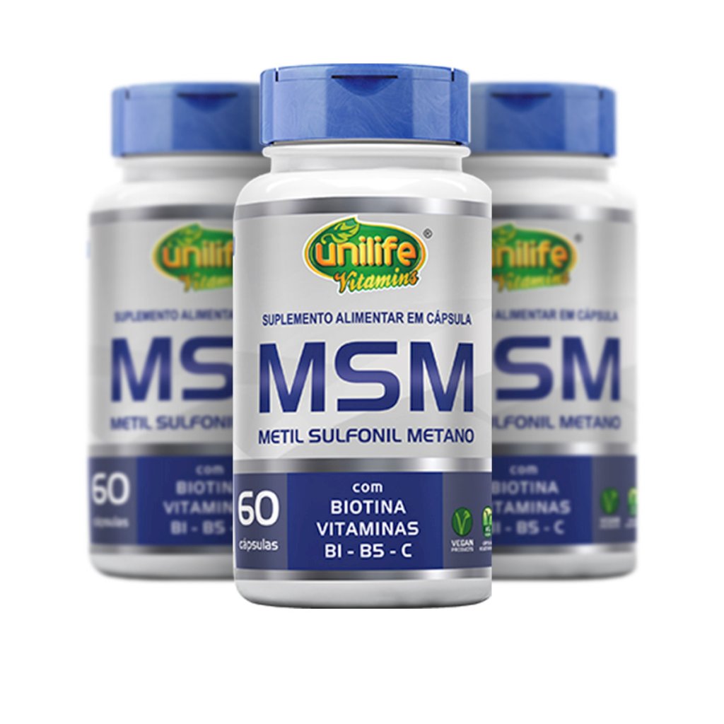 MSM - METIL SULFONIL METANO UNILIFE -  cáps. 