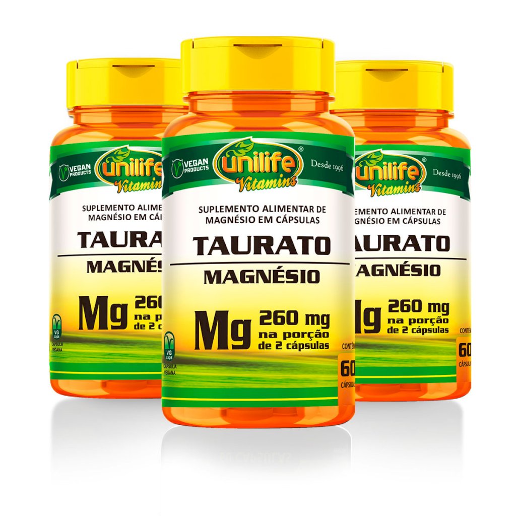 TAURATO MAGNÉSIO UNILIFE - 60 cáps. 