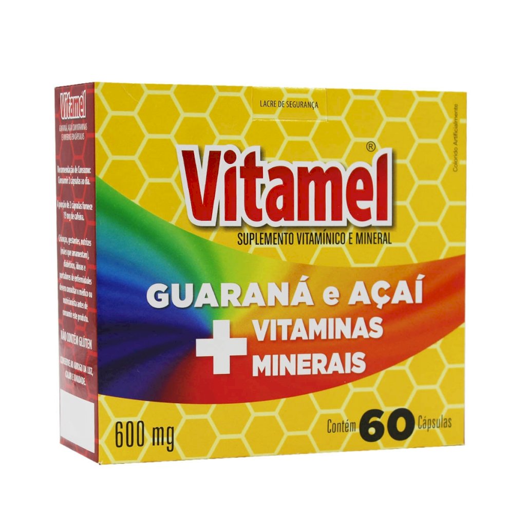 VITAMEL GUARANÁ + AÇAÍ - 60 cáps.