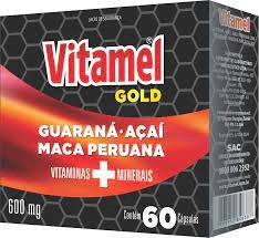 VITAMEL GOLD GUARANÁ + AÇAÍ + MACA PERUANA - 60 cáps.